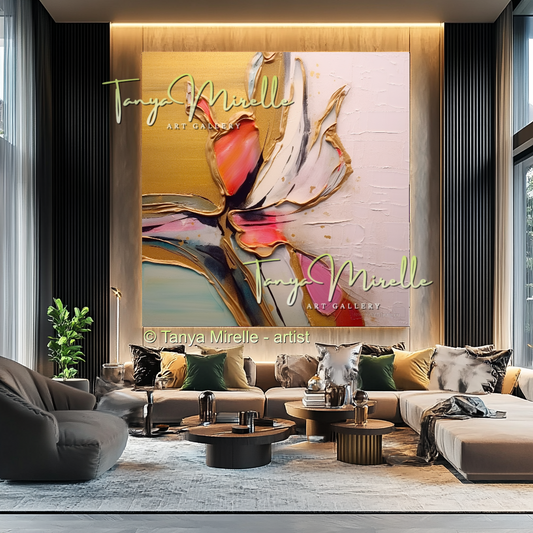 Large Textured Abstract Wall Art, Original Oil Painting #232