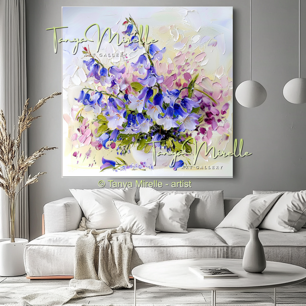 Wildflowers Bouquet Impasto Painting on Canvas #313