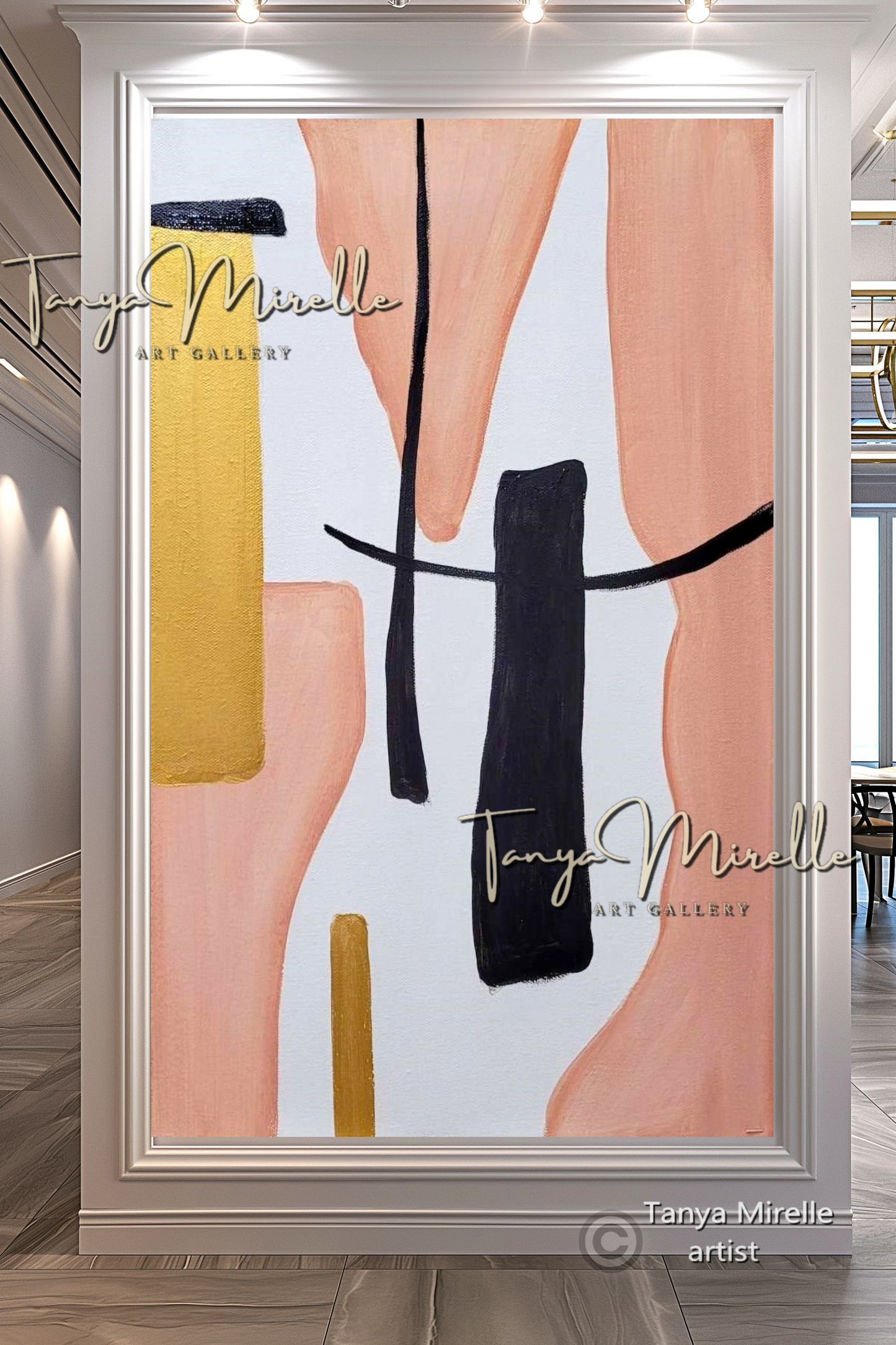 Abstract Painting on Canvas - Modern Minimalist Wall Art Decor #112