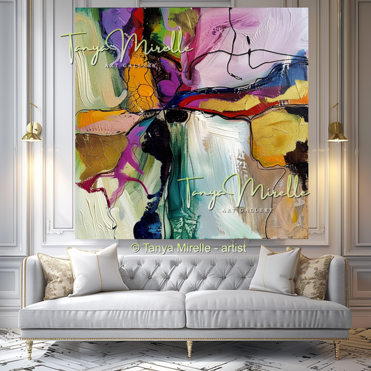 Vivid Color Modern Abstract Impasto Painting #144