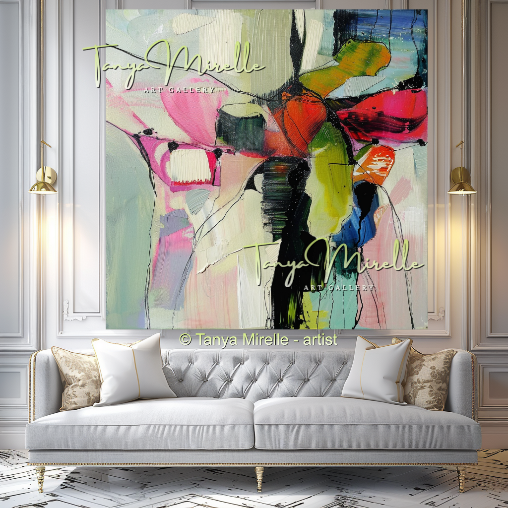 Vivid Color Modern Abstract Impasto Painting #144