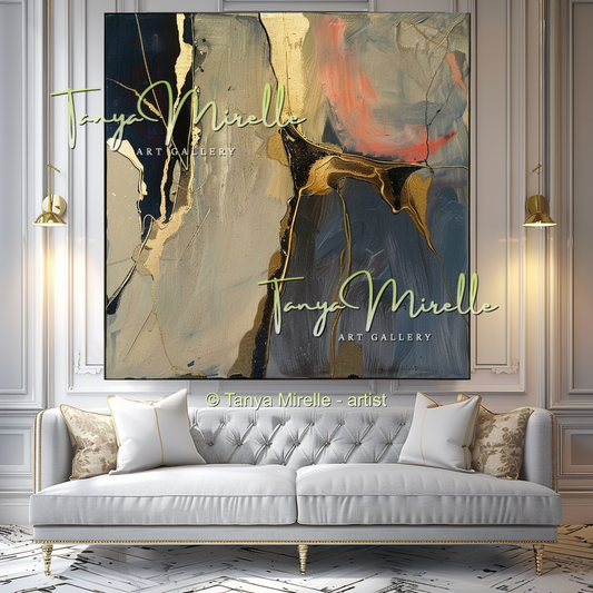 Large Modern Textured Impasto Canvas for Interiors #339