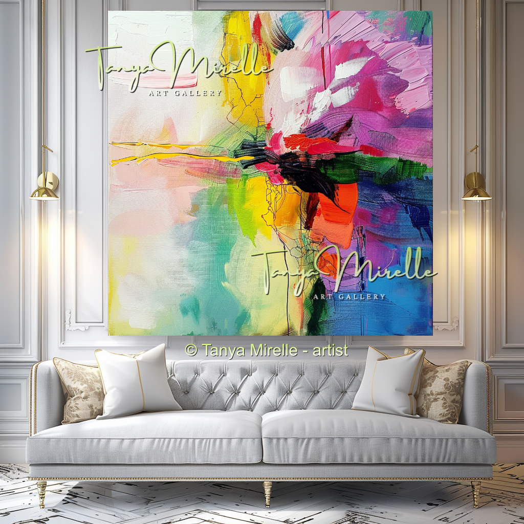 Vibrant Colorful Modern Abstract Impasto Painting #149