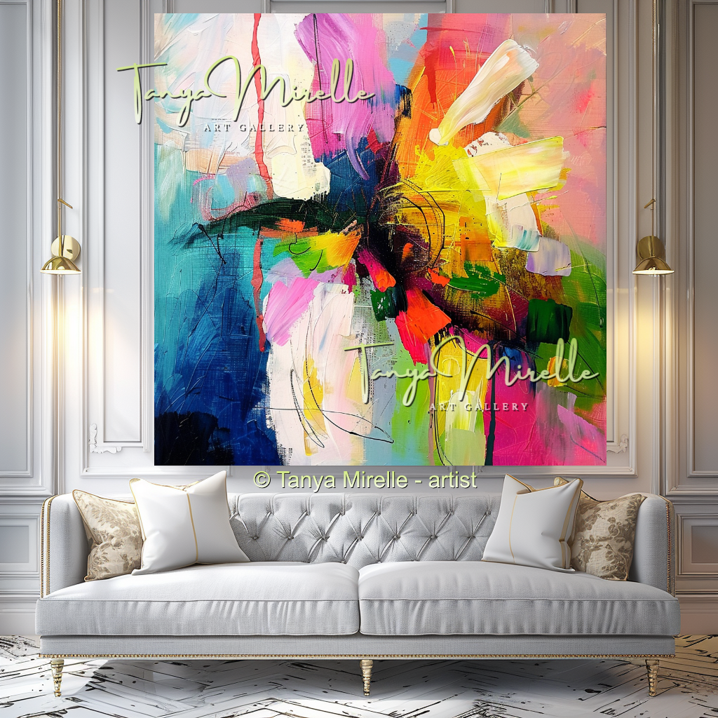 Vibrant Colorful Modern Abstract Impasto Painting #149