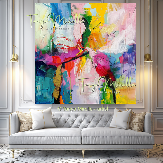 Vibrant Colorful Modern Abstract Impasto Painting #149