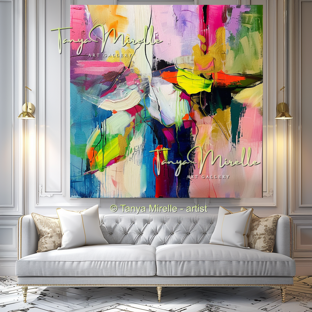 Vibrant Colorful Modern Abstract Impasto Painting #149