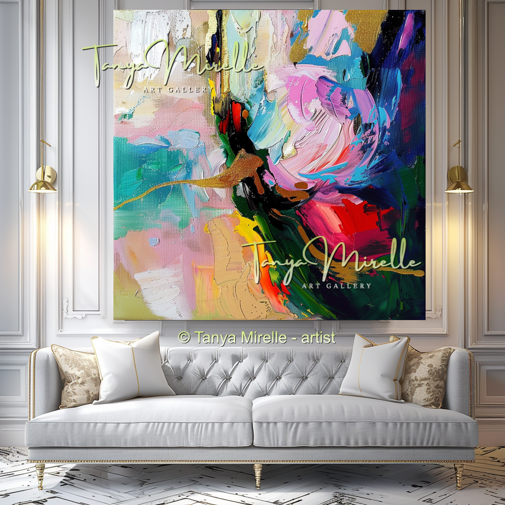 Colorful Floral Modern Abstract Impasto Painting #150