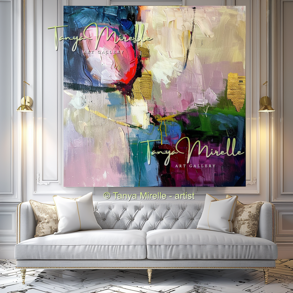 Colorful Floral Modern Abstract Impasto Painting #150