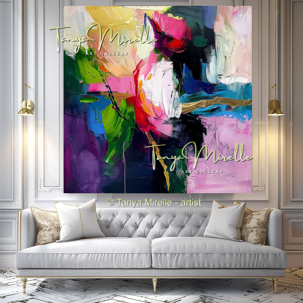 Colorful Floral Modern Abstract Impasto Painting #150