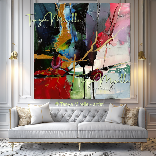 Deep Colors Vibrant Modern Wall Art #152