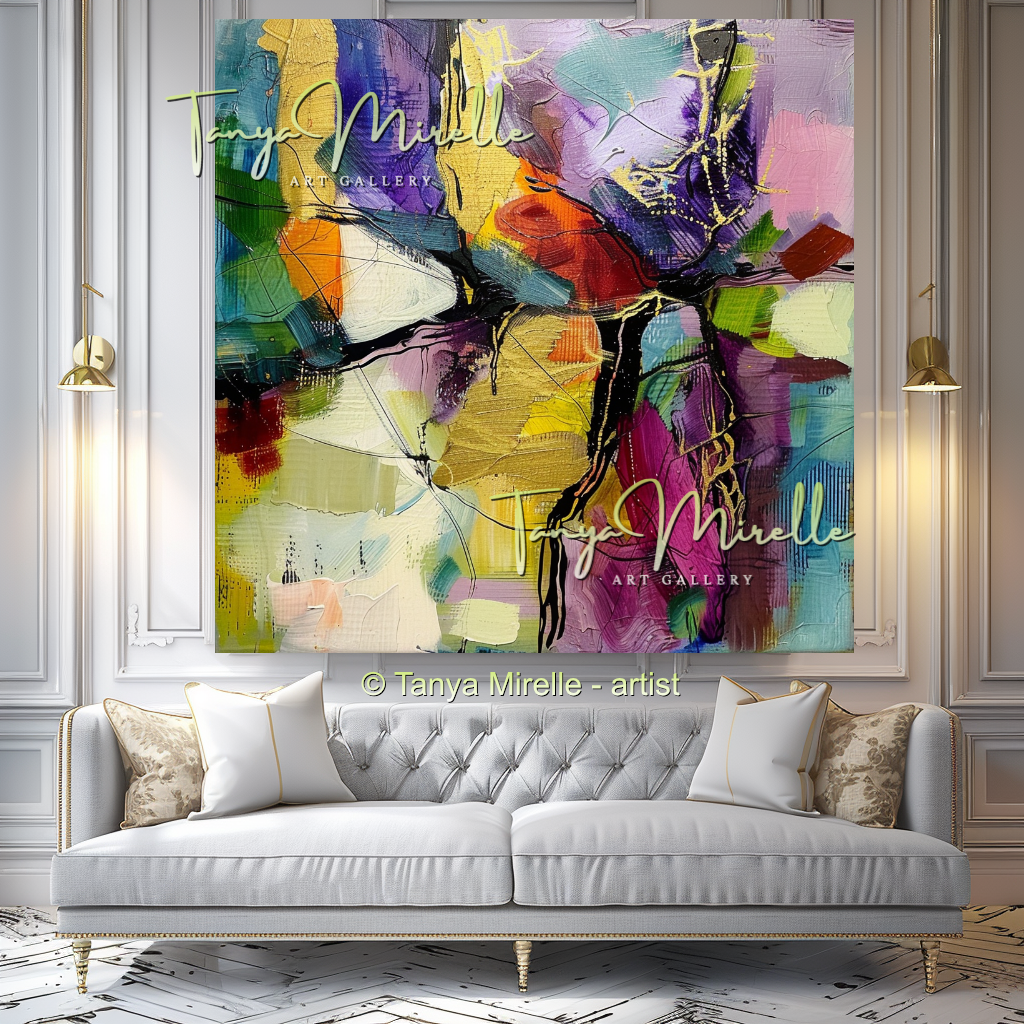 Vivid Color Modern Abstract Impasto Painting #144
