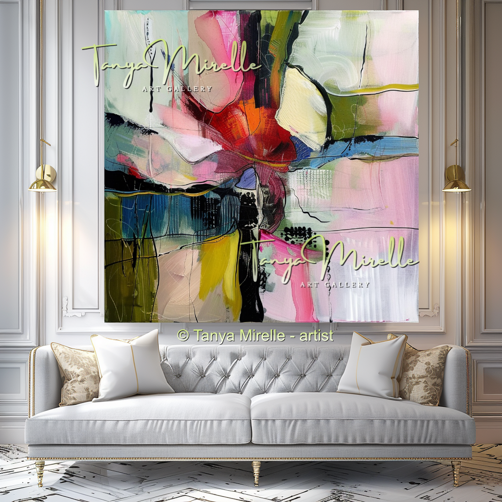 Vivid Color Modern Abstract Impasto Painting #144