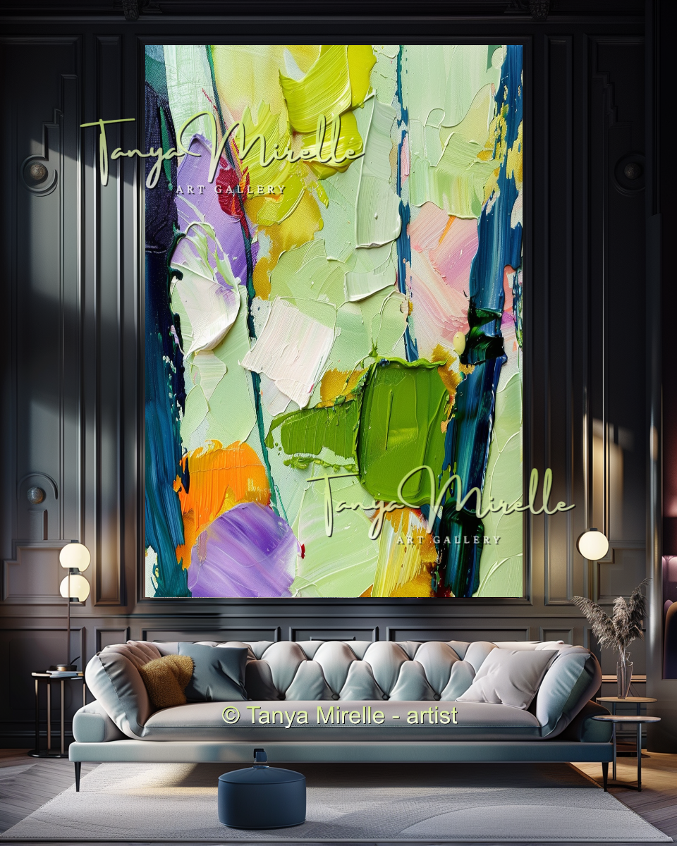 Colorful Abstract Fruit Painting, Kitchen Wall Decor #277