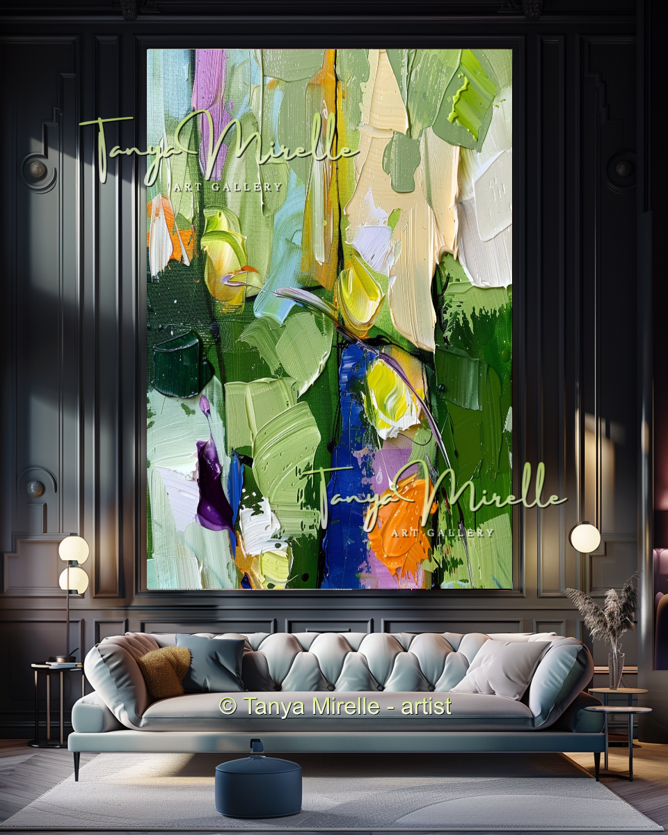 Colorful Abstract Fruit Painting, Kitchen Wall Decor #277