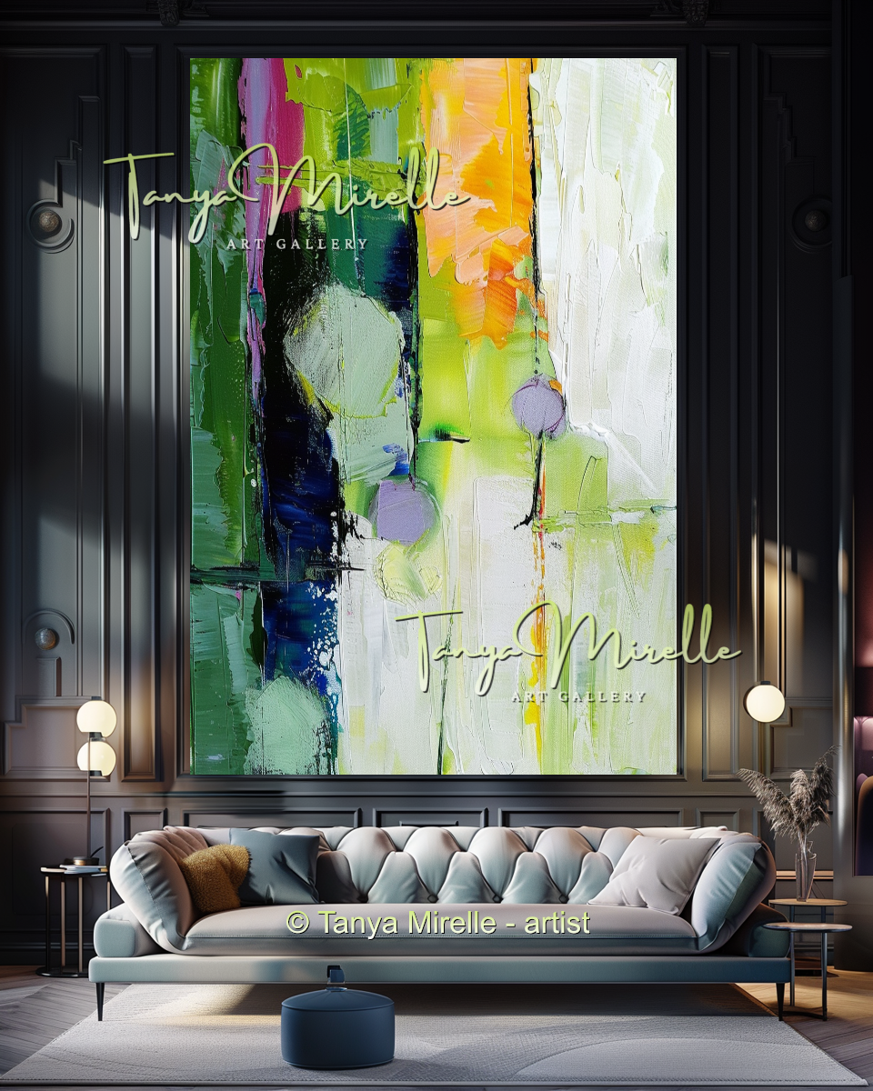 Colorful Abstract Fruit Painting, Kitchen Wall Decor #277