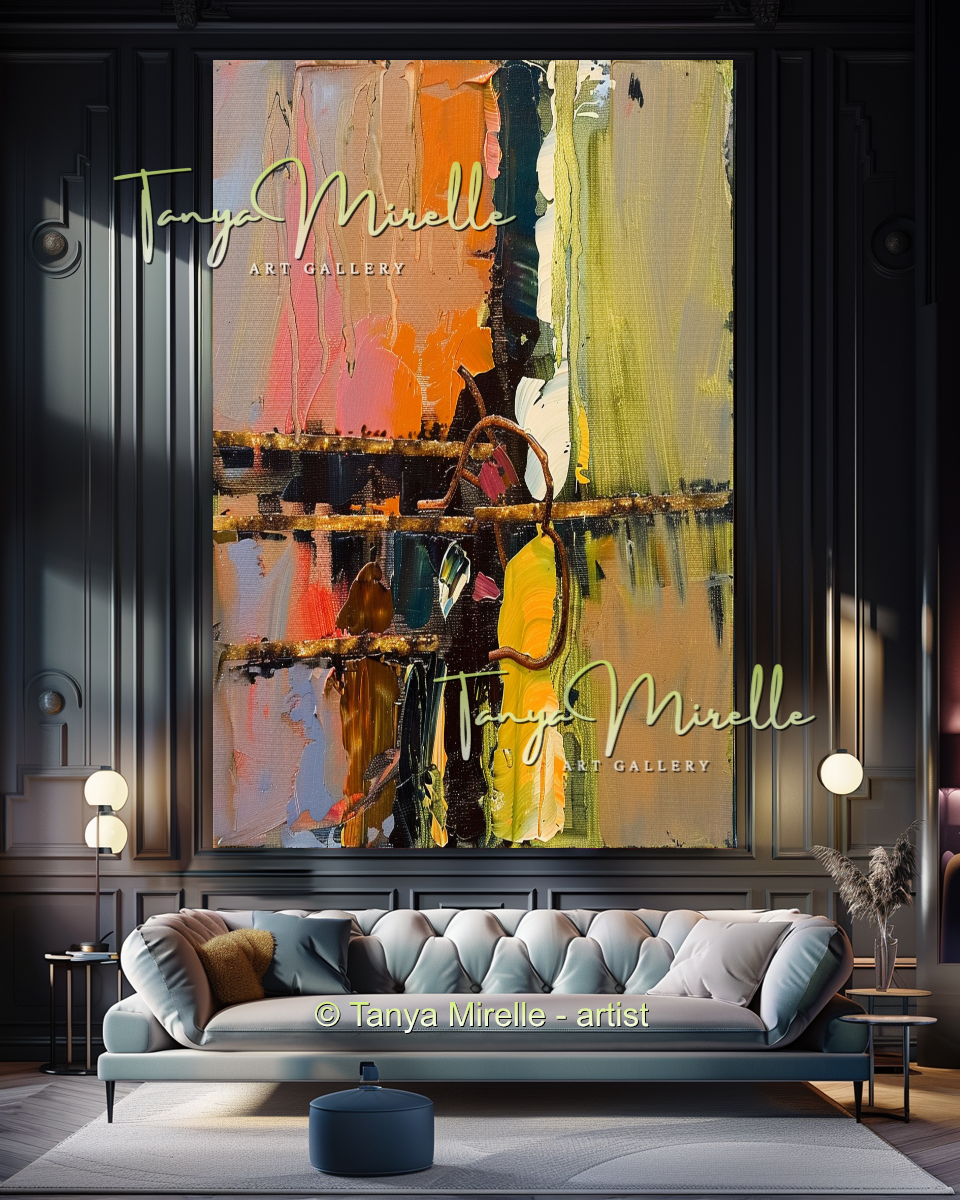 Bold Contemporary Abstract Oil Painting, Large Canvas #278