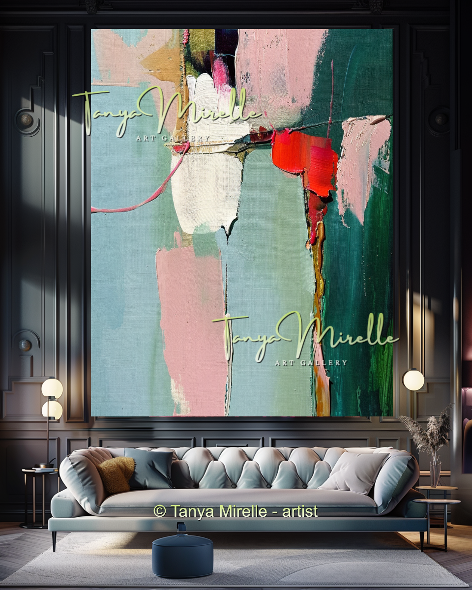 Abstract Orchid Painting - Modern Floral Wall Art #174