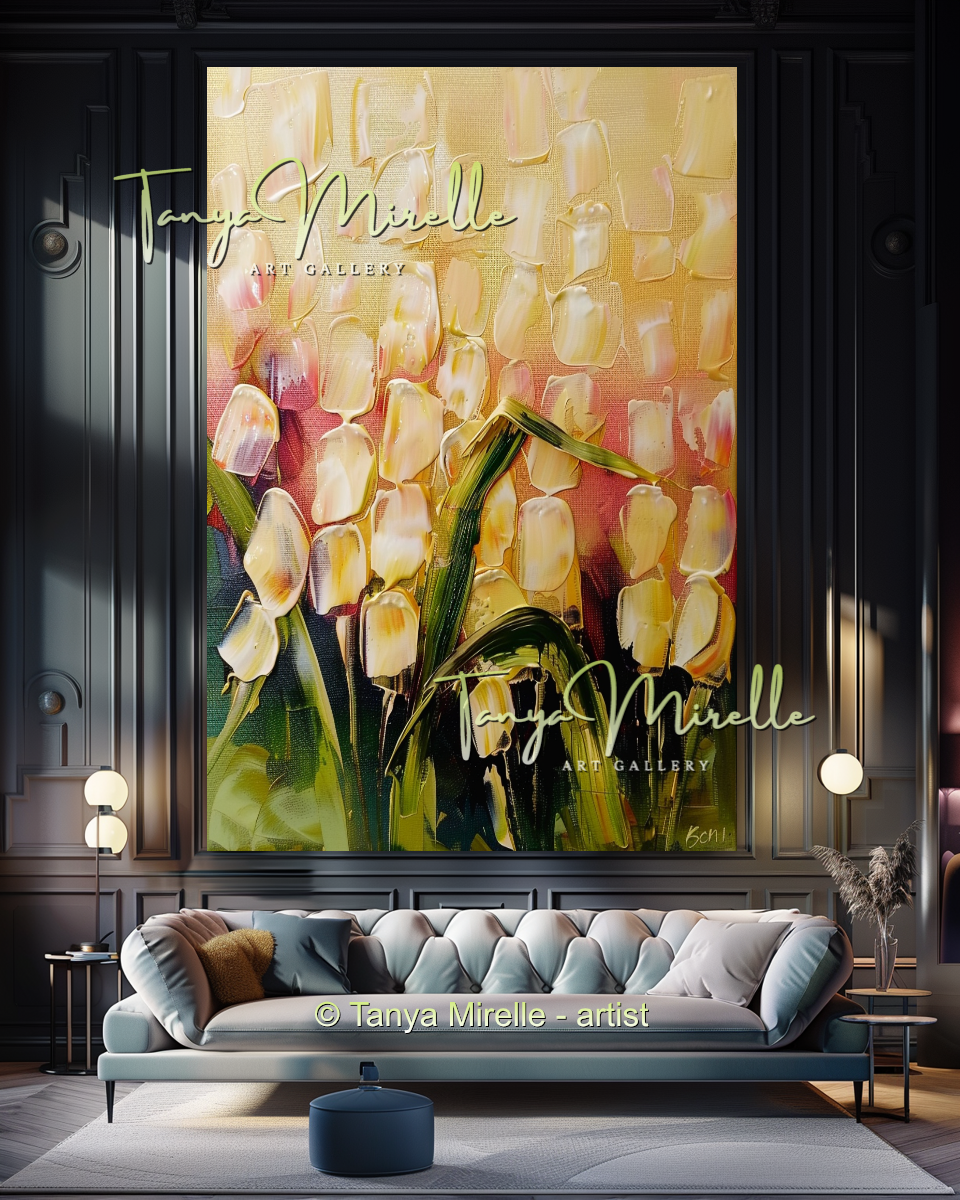 Abstract Popcorn Oil Painting on Canvas #283