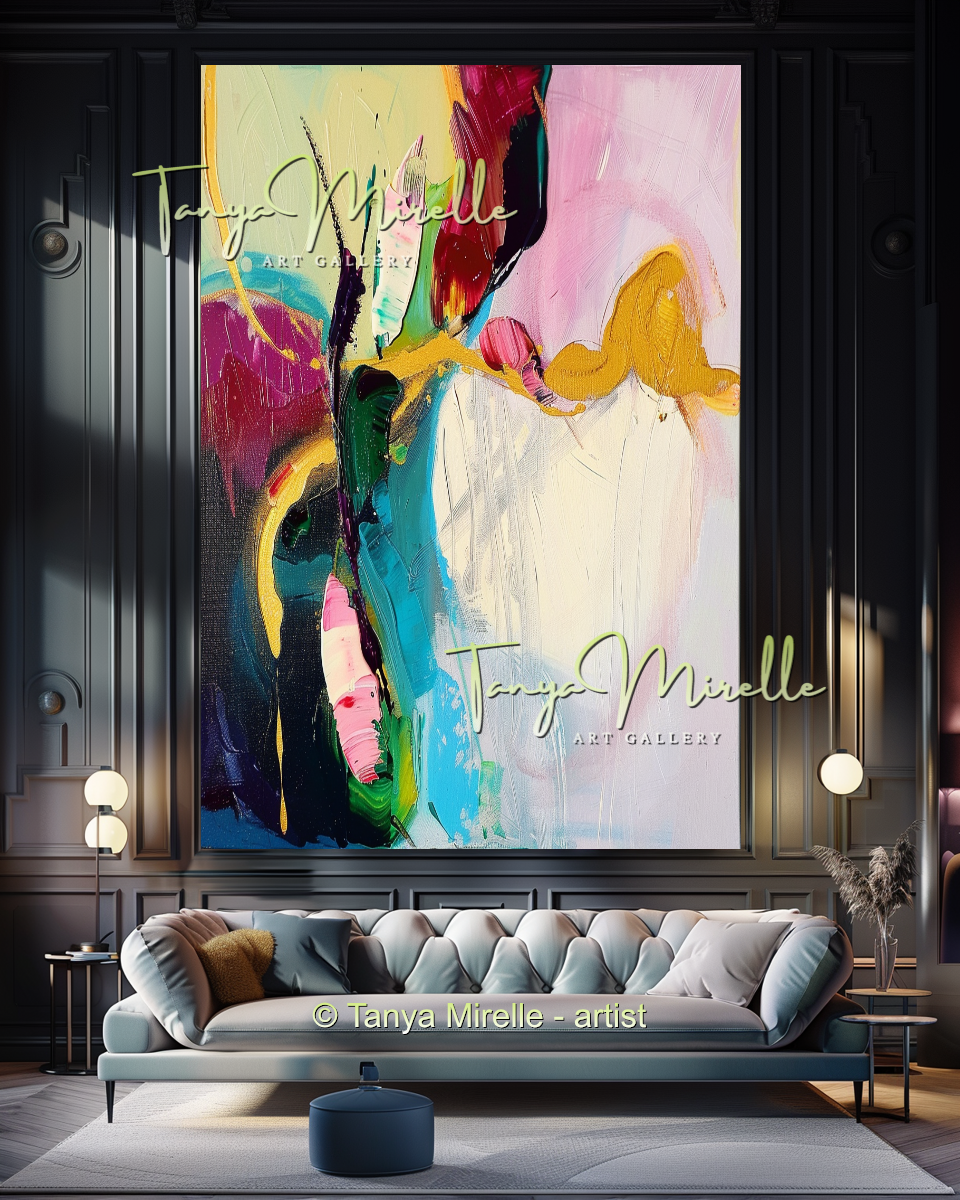 Colorful Abstract Wall Decor - Large Modern Wall Art #199