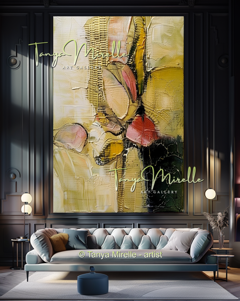 Statement Wall Art, Abstract Oil Painting on Canvas #281