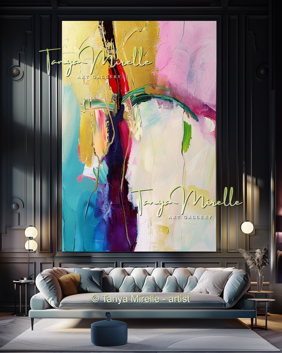 Colorful Abstract Wall Decor - Large Modern Wall Art #199