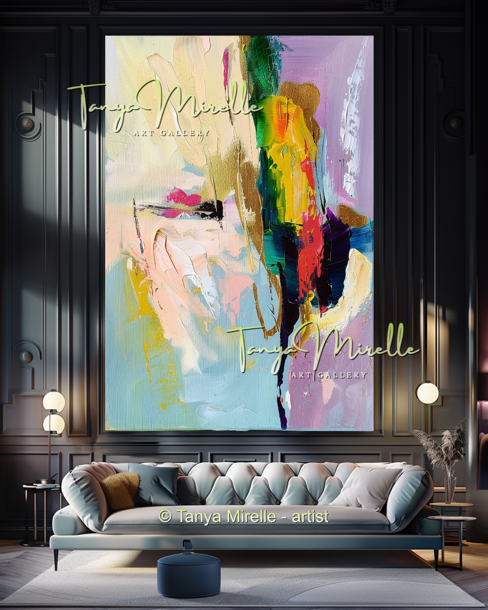 Colorful Abstract Wall Decor - Large Modern Wall Art #199