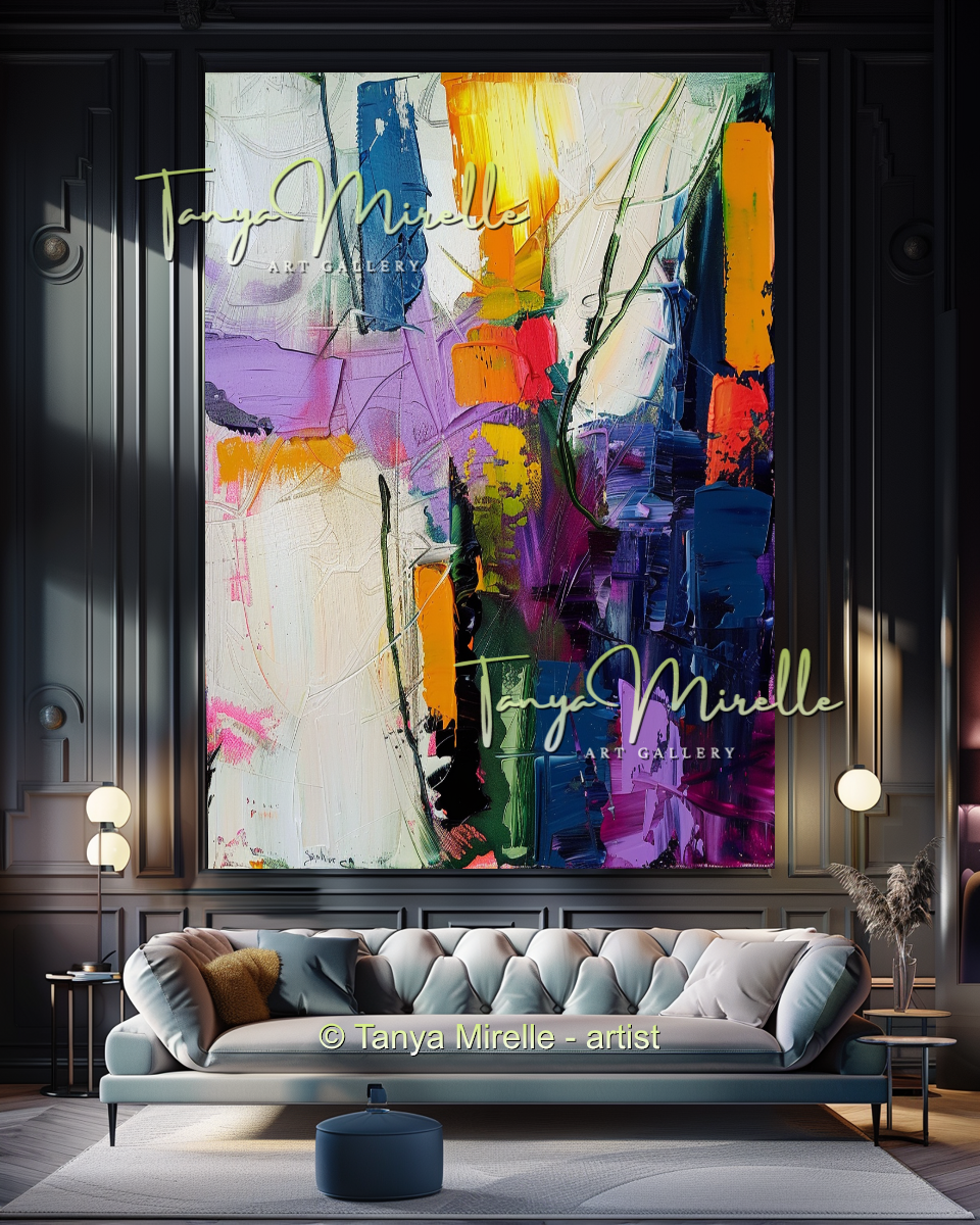 Hand-Painted Abstract Oil Art - Modern Wall Art #189