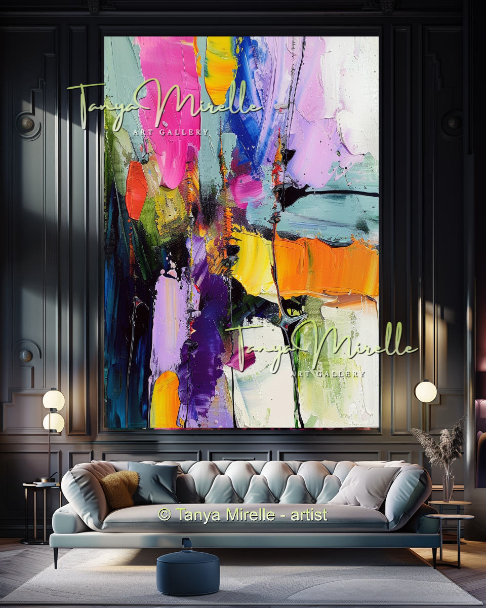 Hand-Painted Abstract Oil Art - Modern Wall Art #189