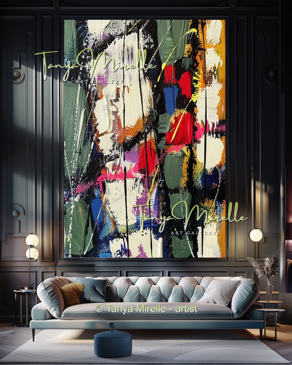 Modern Statement Wall Art, Abstract Oil Painting #305