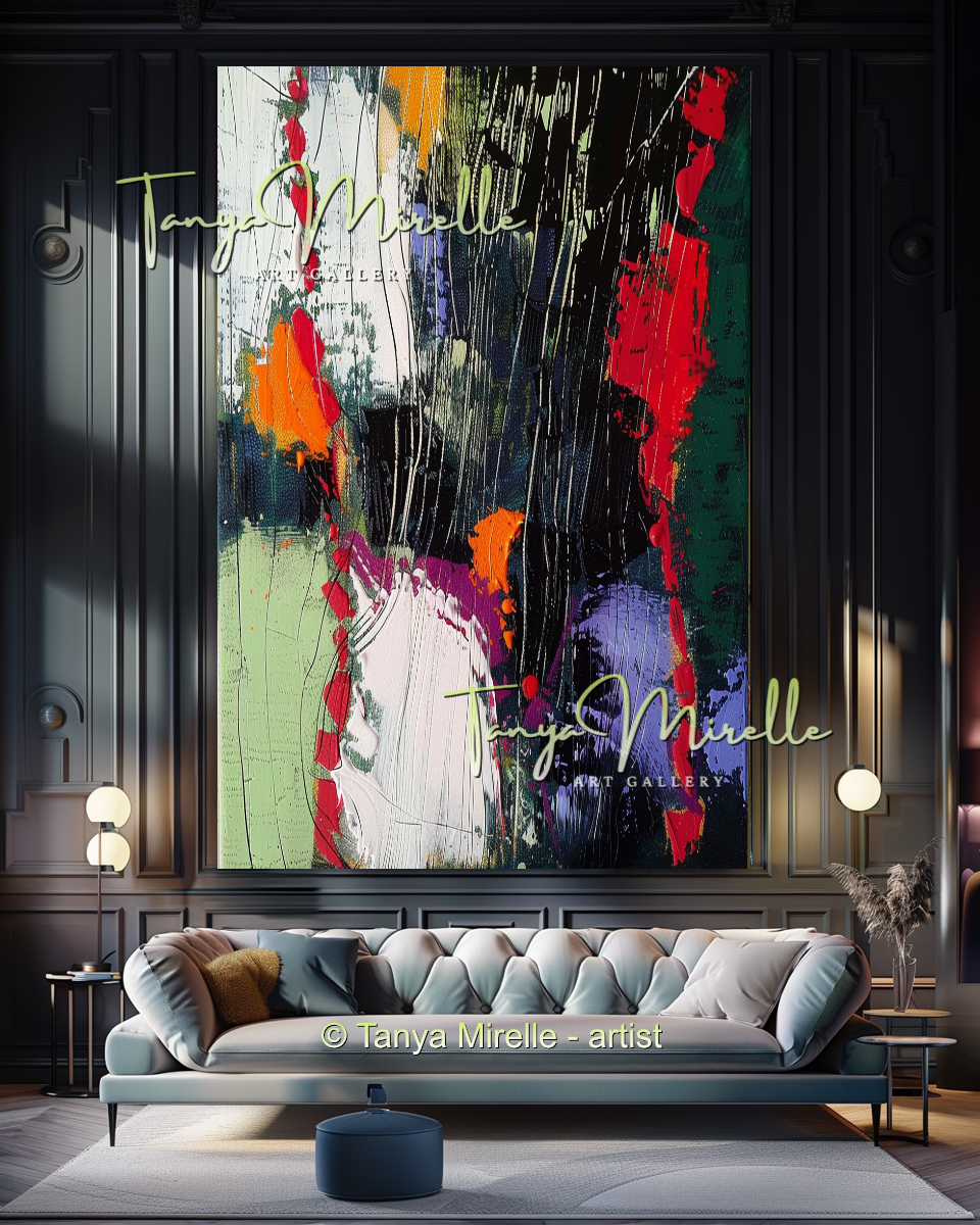 Modern Statement Wall Art, Abstract Oil Painting #305