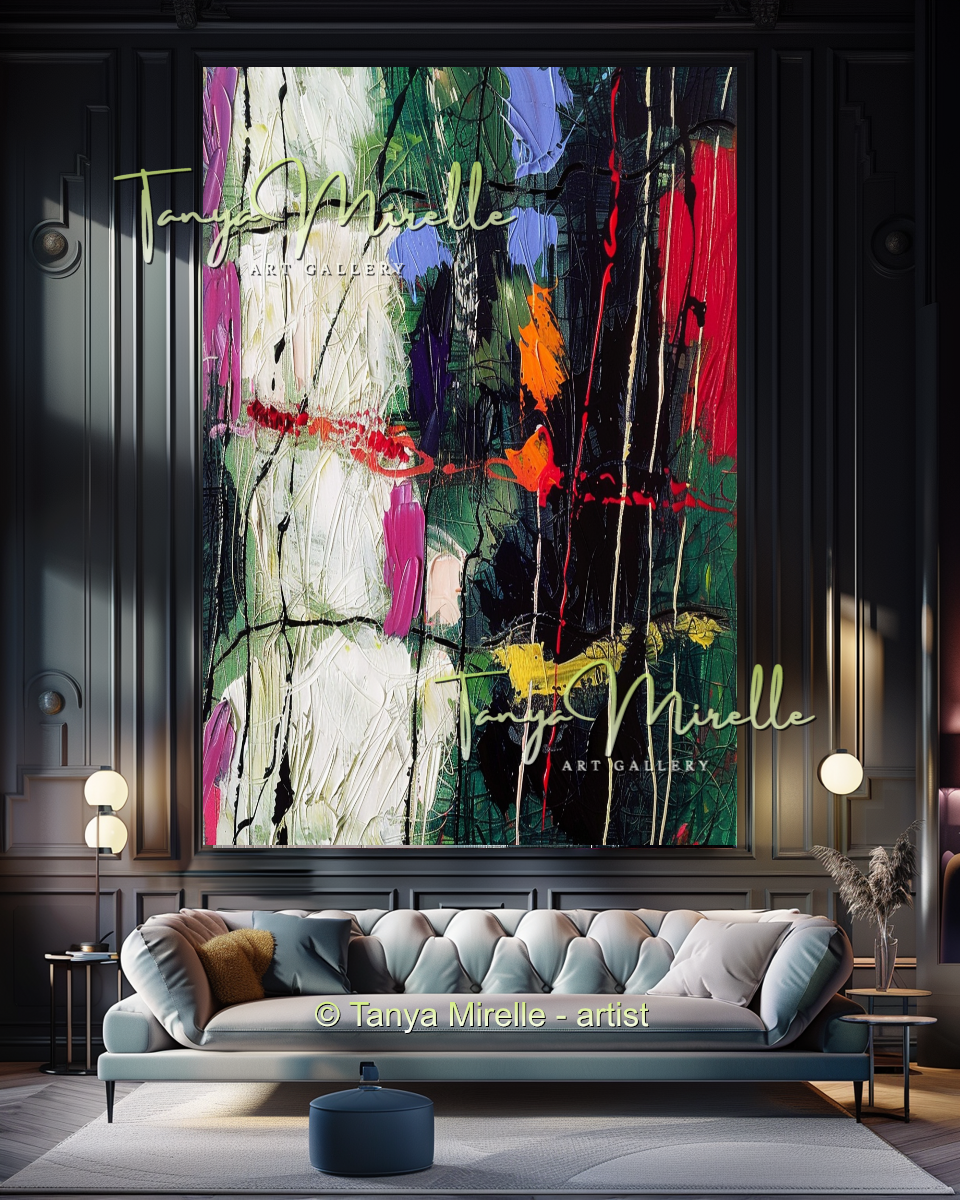 Modern Statement Wall Art, Abstract Oil Painting #305