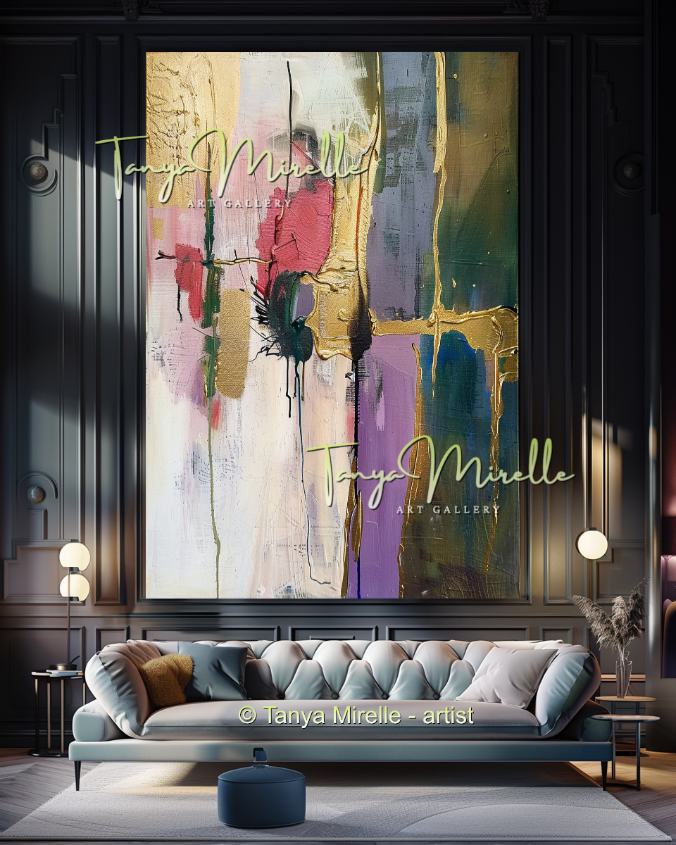 Colorful Floral Abstract Painting - Modern Wall Art #158
