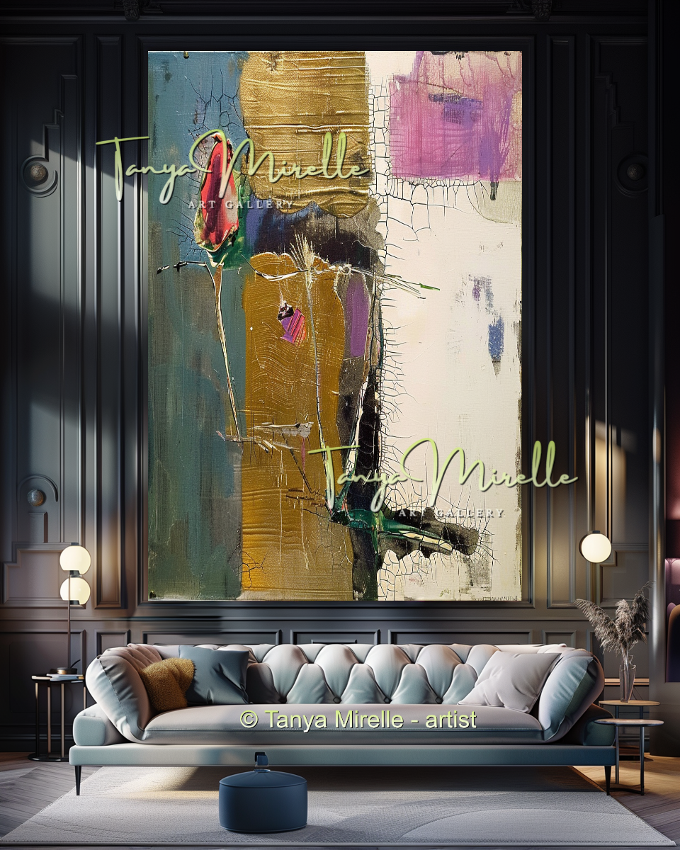 Colorful Floral Abstract Painting - Modern Wall Art #158