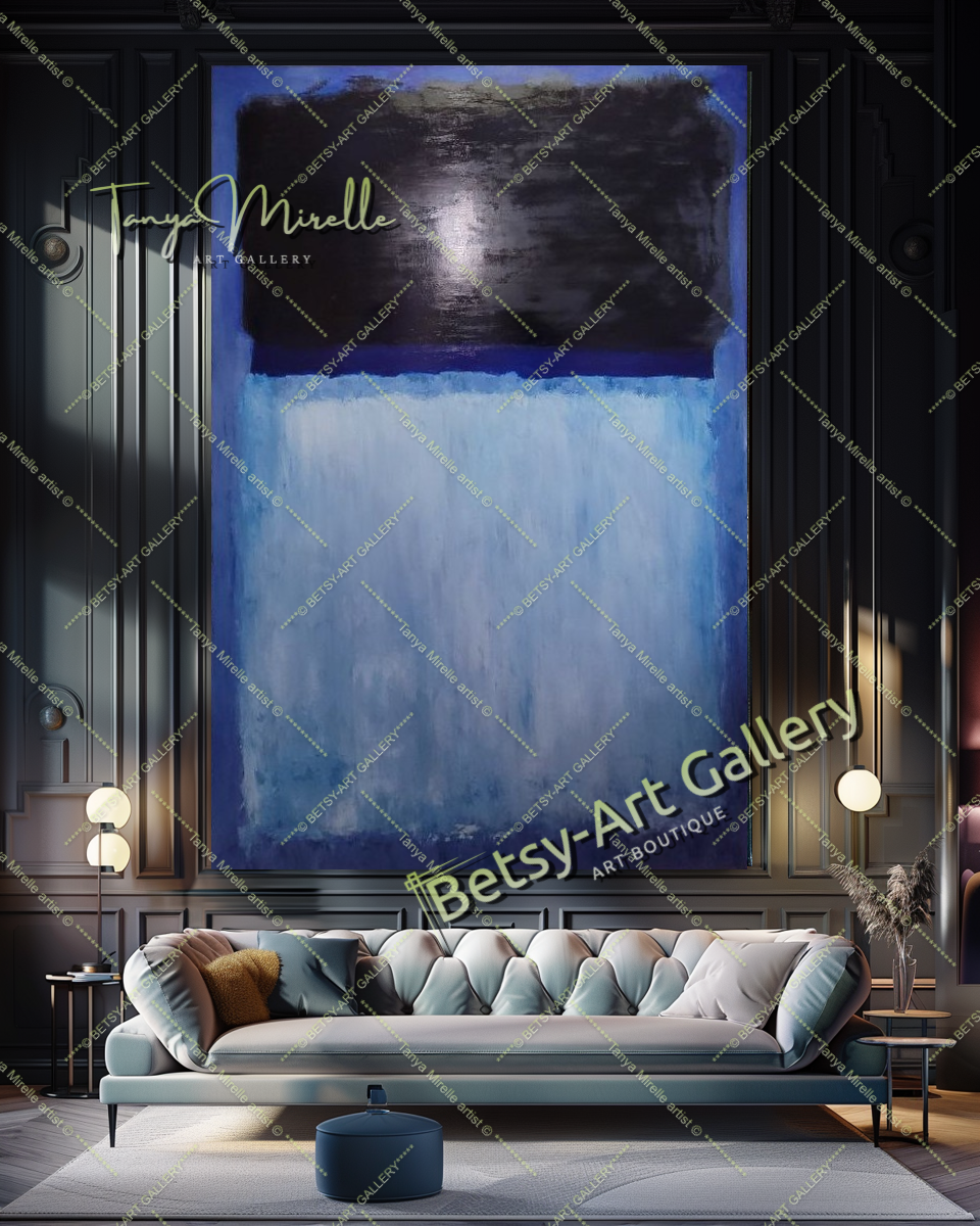 Mark Rothko Blue Black - Modern Abstract Wall Art