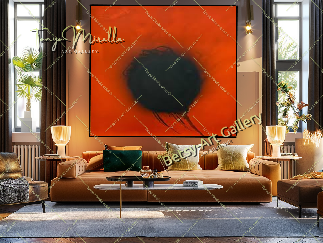 ''Any Fire Flower'' Abstract Art by Otto Piene, Modern Wall Art