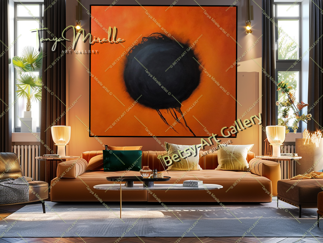 ''Any Fire Flower'' Abstract Art by Otto Piene, Modern Wall Art