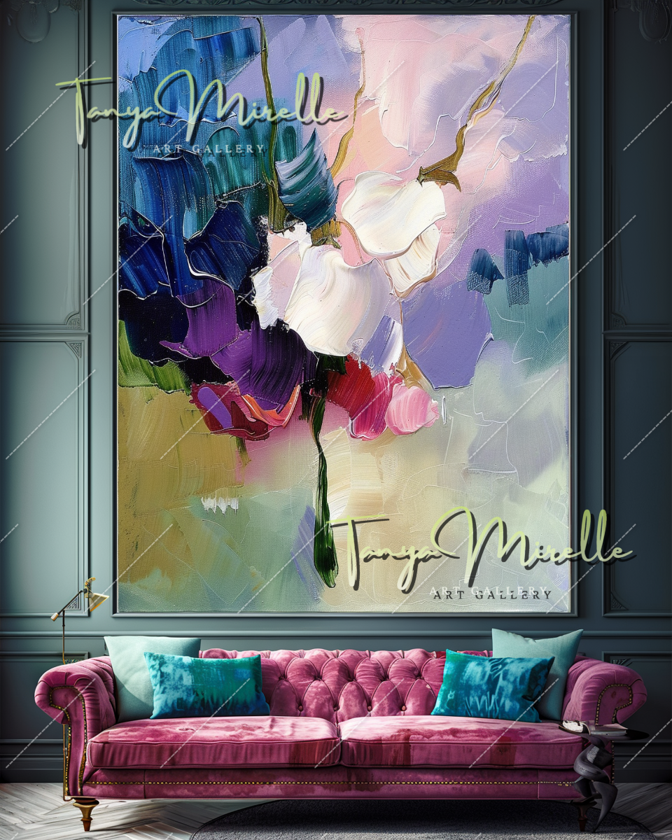 Luxury Abstract Oil Painting for Modern Interiors #353