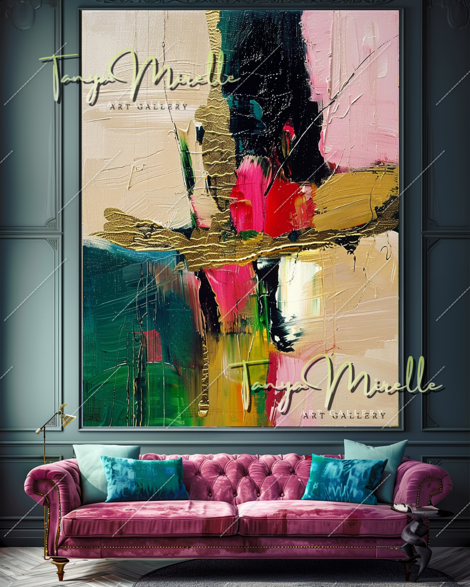 Palette Knife Abstract Painting, Large Canvas Wall Art #350