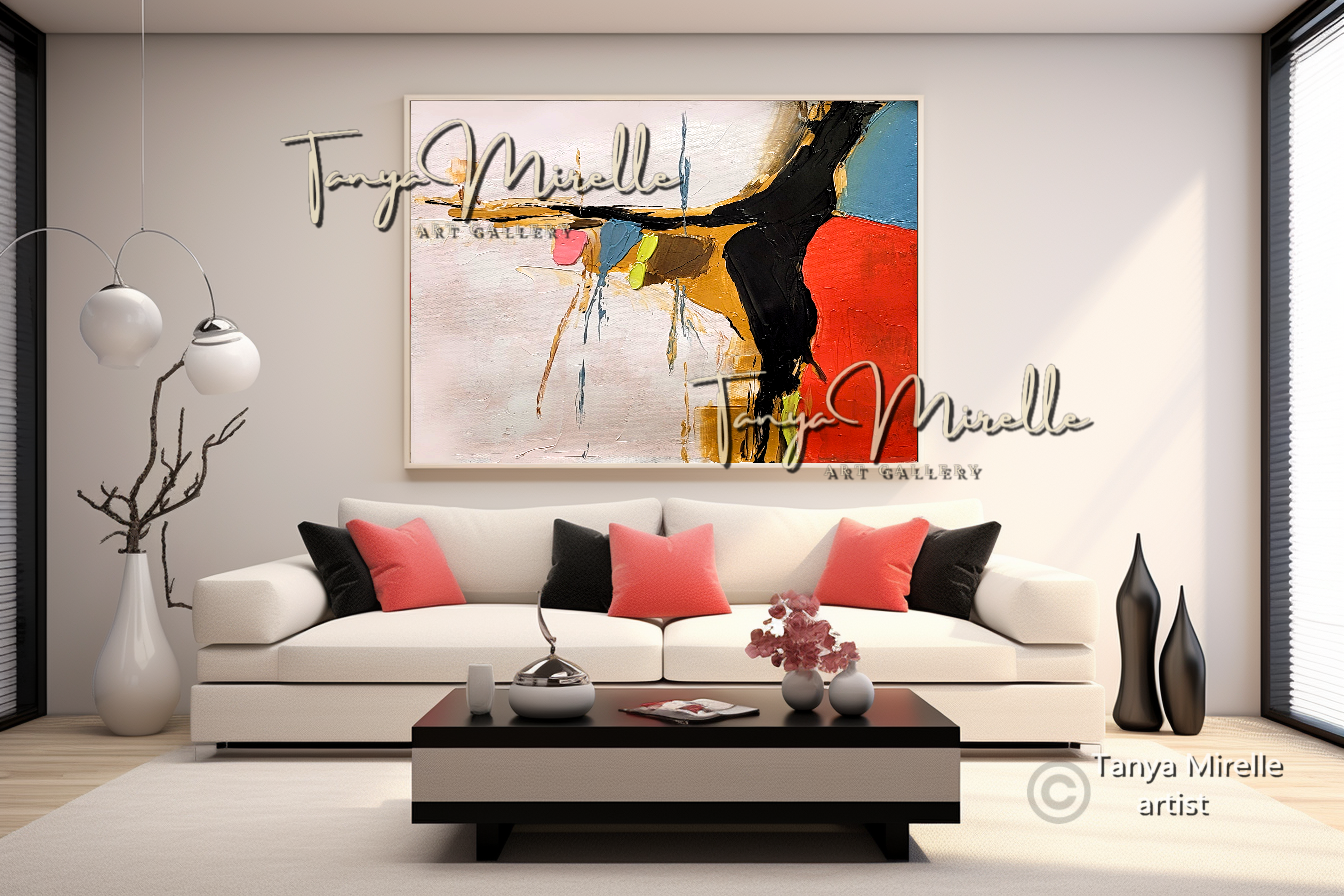 Colorful Abstract Impasto Painting - Textured Modern Wall Art #125