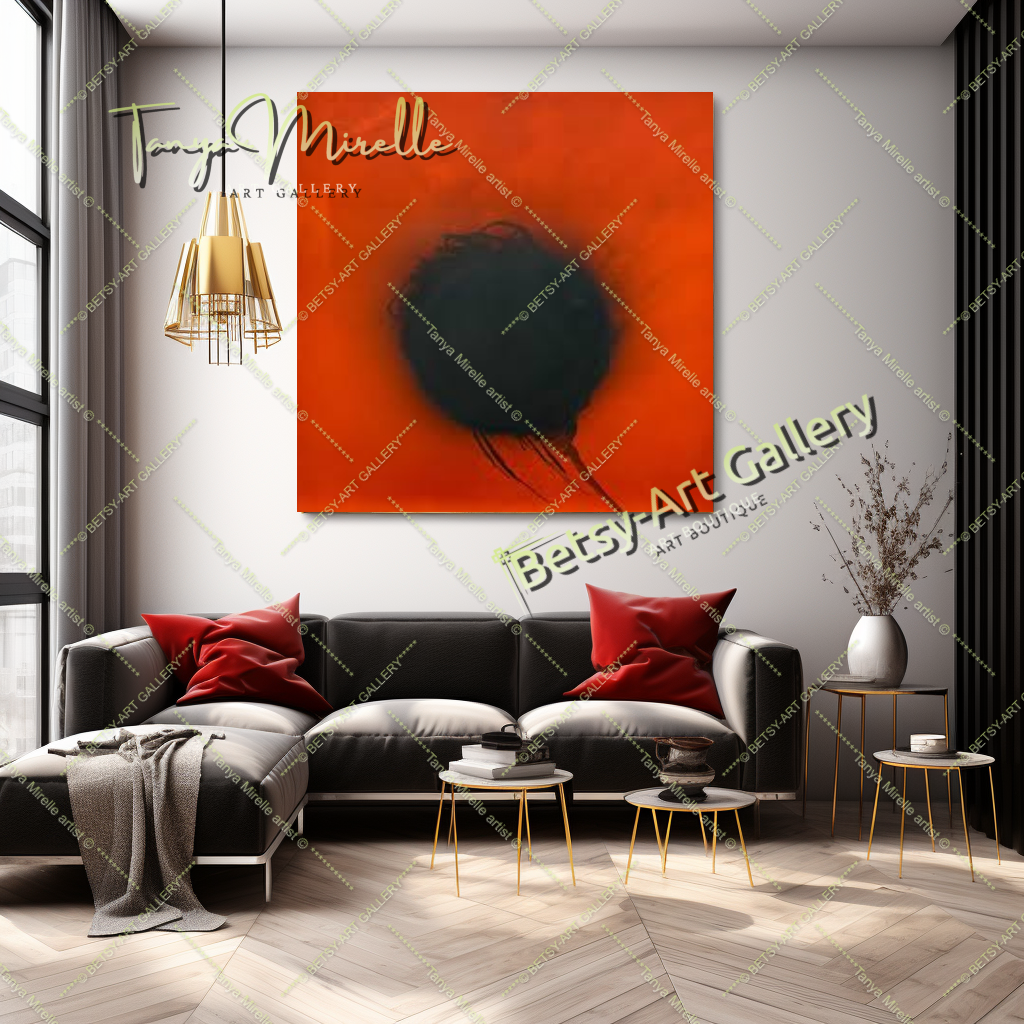 ''Any Fire Flower'' Abstract Art by Otto Piene, Modern Wall Art