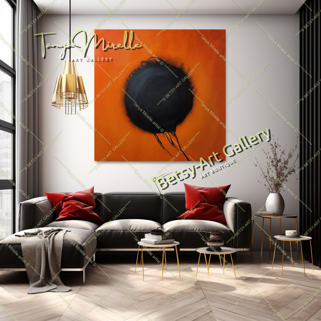 ''Any Fire Flower'' Abstract Art by Otto Piene, Modern Wall Art
