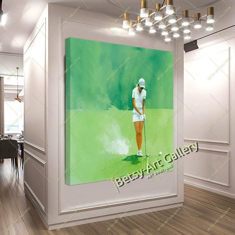 Golfer Canvas Print, Modern Golf Wall Art