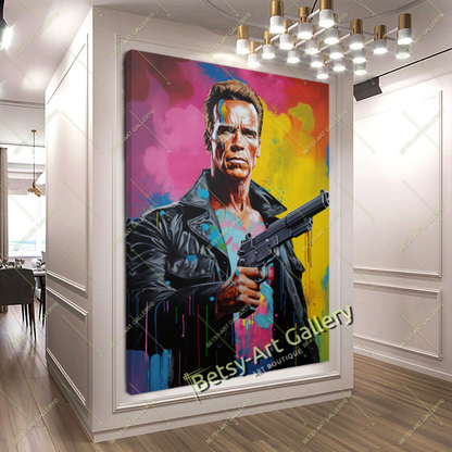 Terminator Wall Art - Cyberpunk Soldier Canvas Print