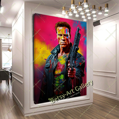 Terminator Wall Art - Cyberpunk Soldier Canvas Print