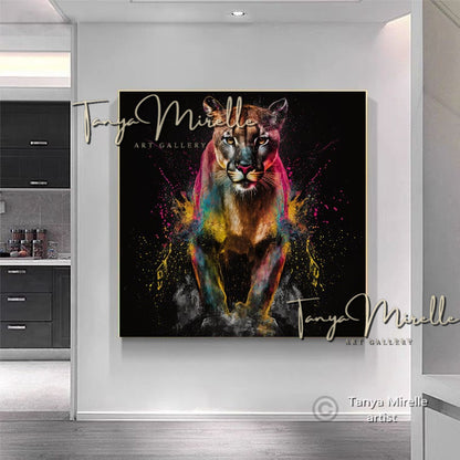 Modern Tiger Art Print on Canvas – Abstract Animal Wall Art
