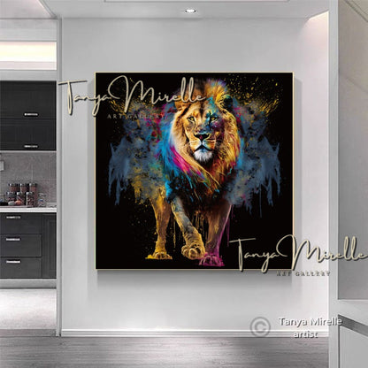 Modern Tiger Art Print on Canvas – Abstract Animal Wall Art