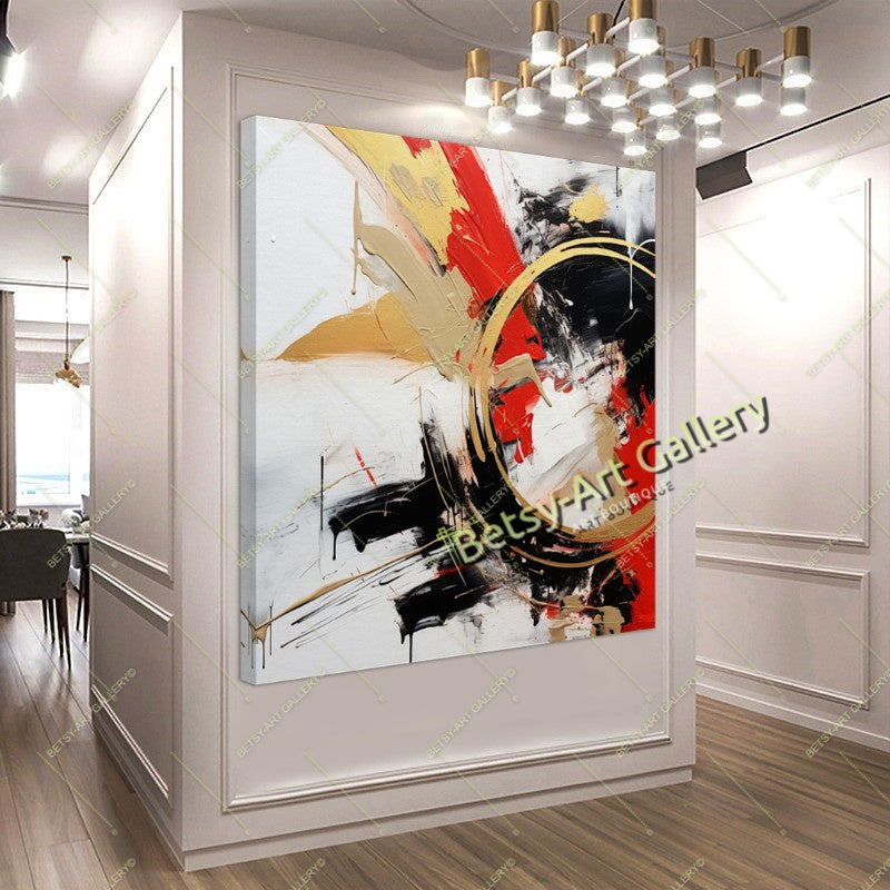 Pink Abstract Canvas Print - Elegant Colorful Wall Art