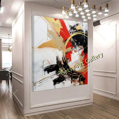 Pink Abstract Canvas Print - Elegant Colorful Wall Art