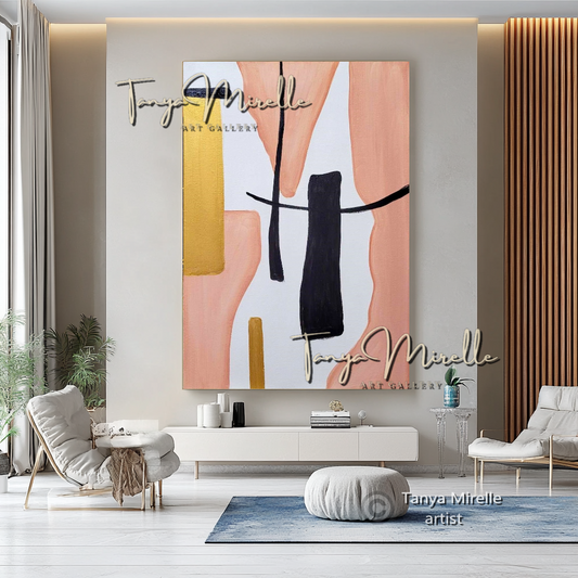 Abstract Painting on Canvas - Modern Minimalist Wall Art Decor #112