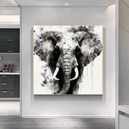 Graffiti Colorful Abstract Elephant Wall Art – Modern Wildlife Canvas Print